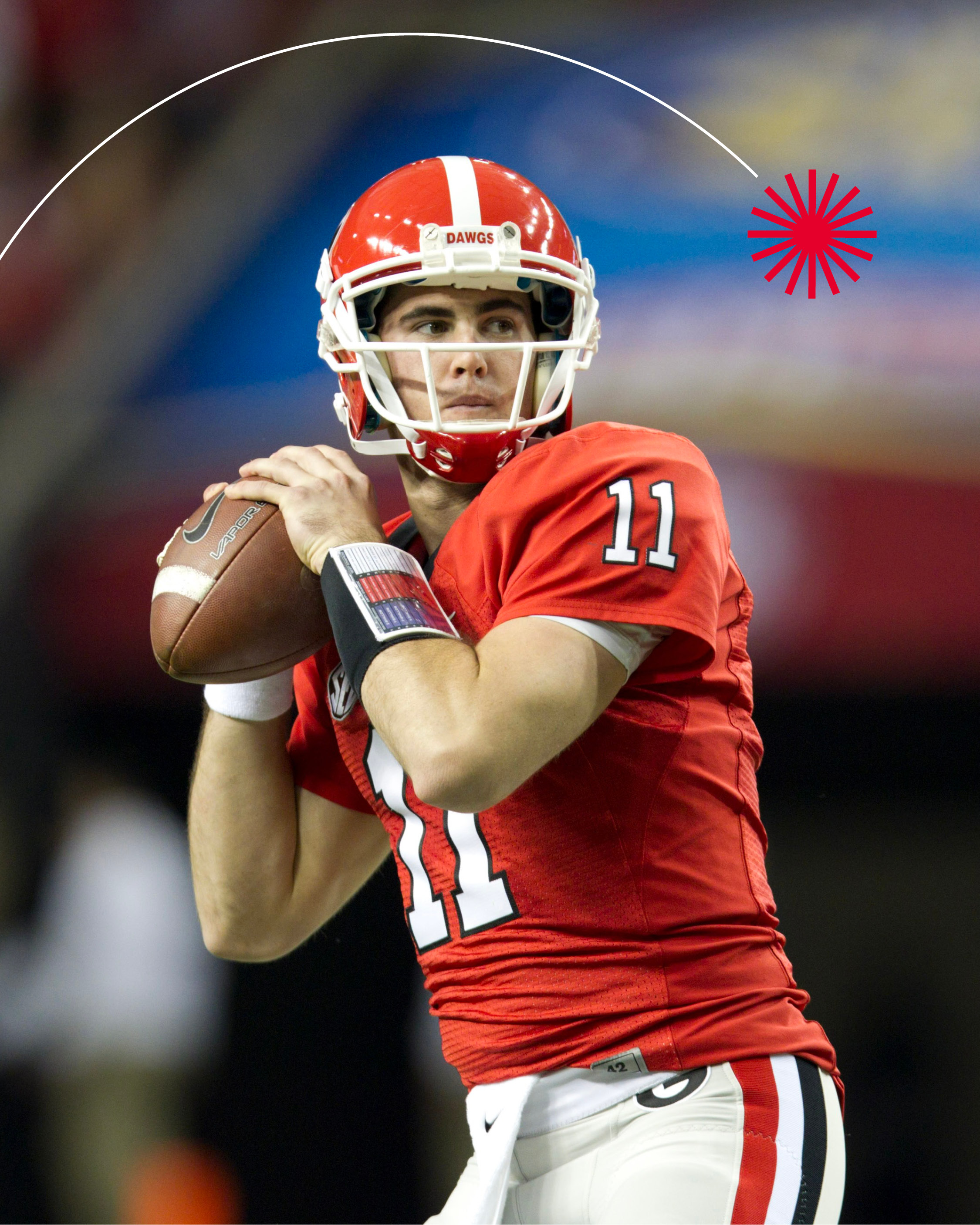 Aaron Murray throwing football