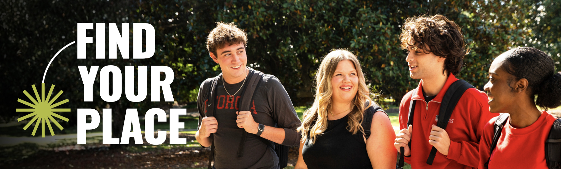 Find Your Place: Students walking and talking together