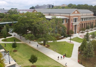 exterior of tate student center