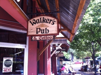 Walker's Pub wooden sign