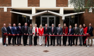 group photo of ribbon cutting, day