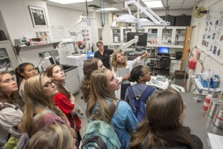 students in a lab