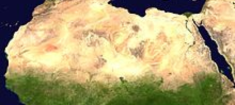 satellite image of Saharan Africa