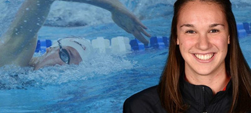 portrait with swimmer