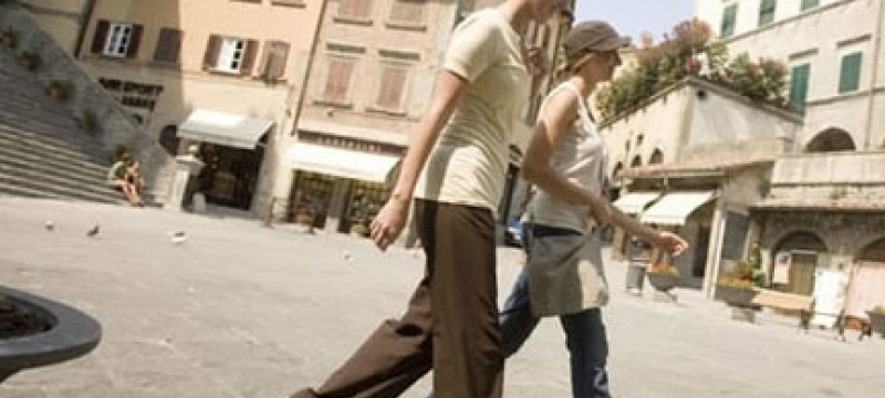 people in a piazza