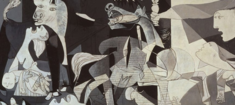 black and white Picasso painting