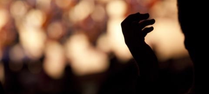hand in silhouette