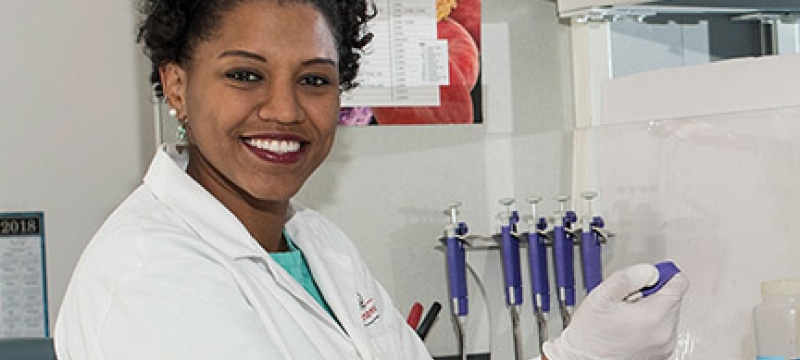 woman in a lab