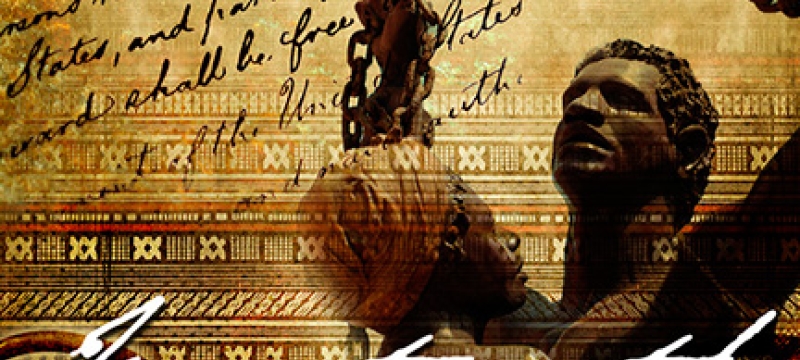 graphic with people, chains, words