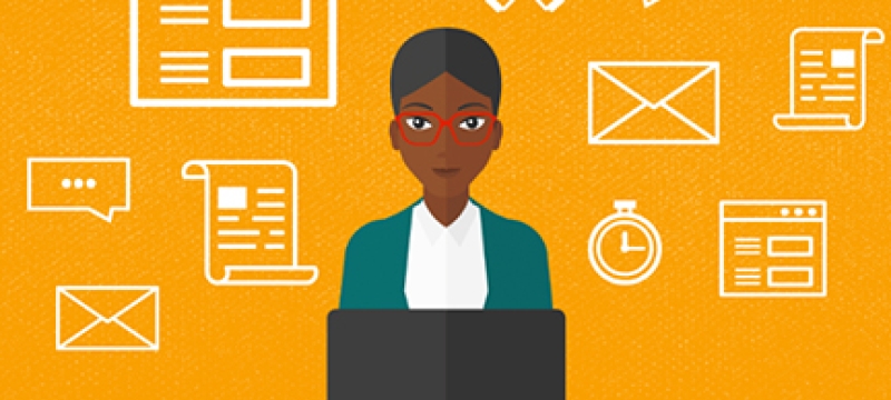 student computer illustration
