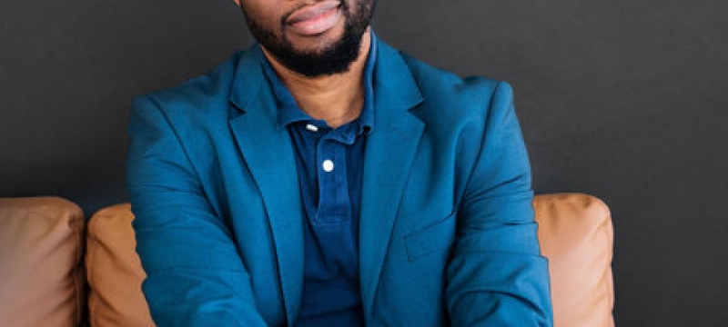 studio portrait photo of man