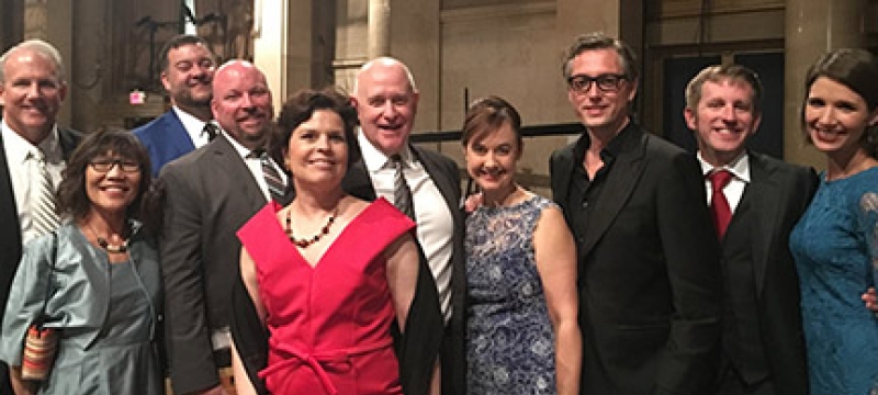 group photo in ballroom
