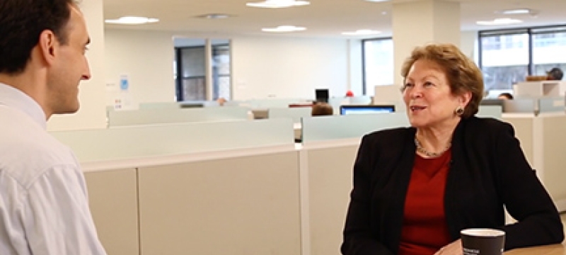 woman in interview