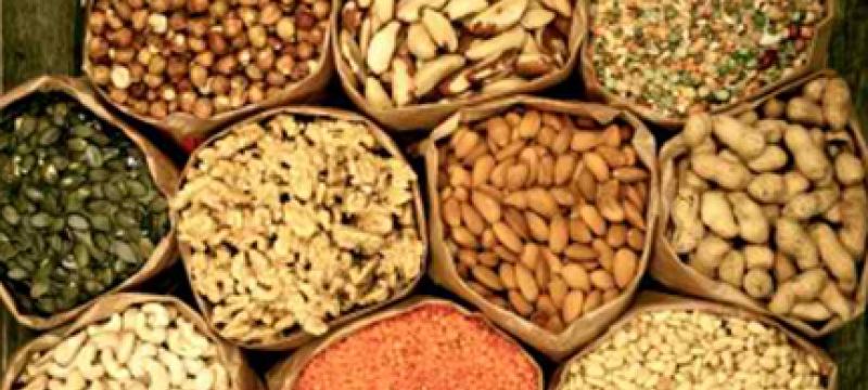photo of nuts, grains and barley