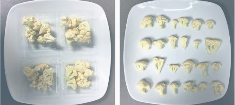 photo of two plates of cauliflower