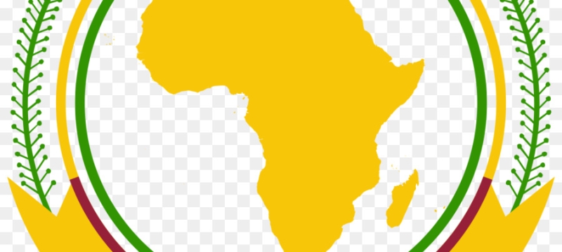graphic with circles around the outline of the African continent