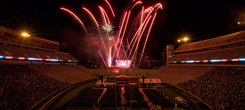 stadium at night