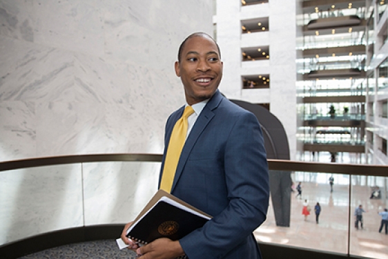 man in lobby - photo