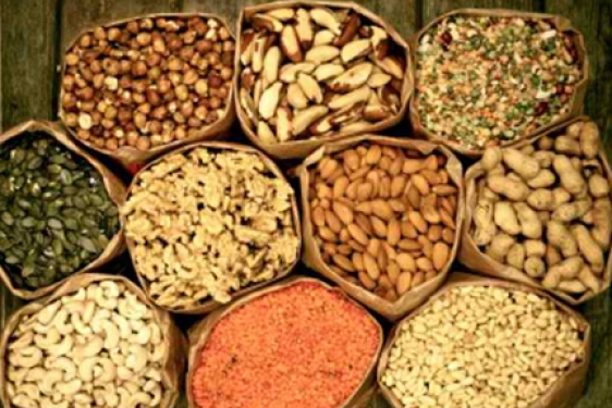 photo of nuts, grains and barley